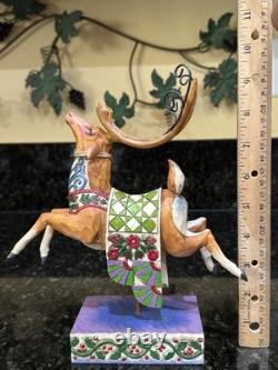 READ Jim Shore Lot Santa Sleigh Delivering Joy & the 3 Dash Away Reindeer