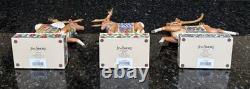 READ Jim Shore Lot Santa Sleigh Delivering Joy & the 3 Dash Away Reindeer