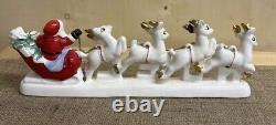 RELCO NOEL SANTA SLEIGH REINDEER CHRISTMAS TAPER CANDLE HOLDER 1950's MCM Japan