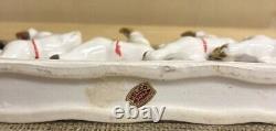 RELCO NOEL SANTA SLEIGH REINDEER CHRISTMAS TAPER CANDLE HOLDER 1950's MCM Japan