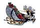 Retired Swarovski Austrian Crystals Santa Sleigh Reindeer Christmas Brooch Pin