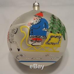 Radko 1989 SANTA SLEIGH Vintage RARE Santa in a Sleigh withReindeer NEW withTag