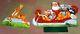 Rare1950 Sunkist Orange Christmas Santa Claus Sleigh & Reindeer Display Sign