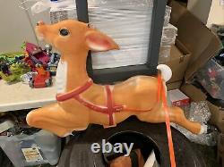 Rare Empire 34 Blow Mold Reindeer for the Santa Sleigh Christmas Lawn