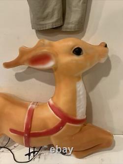 Rare Empire 34 Blow Mold Reindeer for the Santa Sleigh Christmas Lawn
