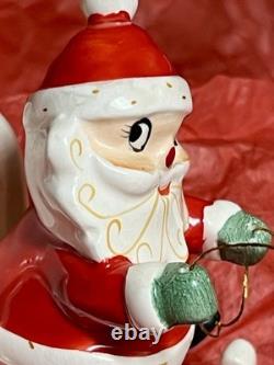Rare Holt Howard 1959 Santa WithSleigh & 2 Starburst Reindeer Candleholders Japan