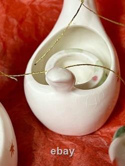 Rare Holt Howard 1959 Santa WithSleigh & 2 Starburst Reindeer Candleholders Japan