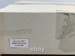 Rare Larry Fraga Ornament Set Sleigh Bells Ring Glitter Santa Rudolph Reindeer