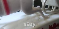 Rare Royal Electric Merry Christmas Santa Sleigh Reindeer Sign Light Up Plastic