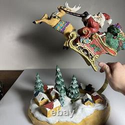Rare Vintage 1994 Mercuries Bouncing Santa with reindeer and sleigh