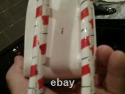 Rare Vintage Norcrest, Napco, Lefton Santa Candy Striped Sleigh And Reindeer