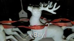 Rare Vintage Royal Santa Sleigh And Reindeers lights up