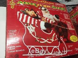 Rare Vtg Telco Motionette Rudolph The Red Nose Reindeer & Santa Sleigh Animated
