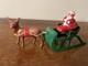 Rare Vintage Barclay Santa On Sleigh With Reindeer B197nm Lot C No Antlers