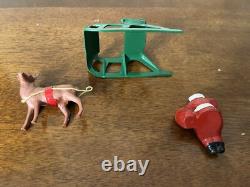Rare vintage BARCLAY SANTA ON SLEIGH With REINDEER B197NM Lot C No antlers