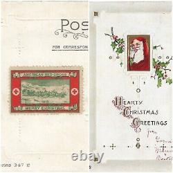 Red Cross Christmas SANTA SLEIGH & REINDEER Seal 1¢ WASHINGTON STAMP COVER, PC