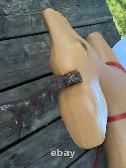 Reindeer Blow Mold Christmas 32 For Santa's Sleigh Vintage