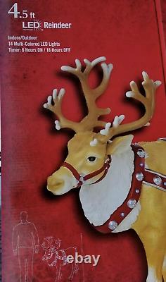 Reindeer Blowmold Buck Blow Mold Santas Sleigh Reindeer Yard Decoration