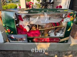 Reindeer & Santa 0n Sleigh Animated Musical Illuminated Christmas Holiday 24H041