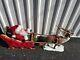 Reindeer & Santa 0n Sleigh Animated Musical Illuminated Christmas Holiday 36x18