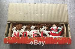 Relco Santa Sleigh & Reindeer Noel Candle Holder Japan Org Box/Candles No. 5151