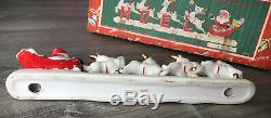 Relco Santa Sleigh & Reindeer Noel Candle Holder Japan Org Box/Candles No. 5151