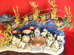 Retired Danbury Mint BOSTON RED SOX Santa & Sleigh/Reindeer Display RARE
