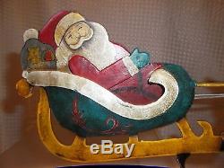 Rocking Balancing Christmas Decoration Santa Sleigh Reindeer matching stand