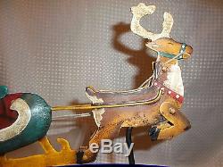 Rocking Balancing Christmas Decoration Santa Sleigh Reindeer matching stand
