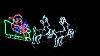 Rope Light Silhouettes Led Santa Sleigh Reindeers 2 5m