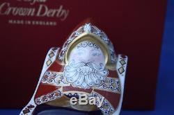 Royal Crown Derby Santa & Sleigh + Reindeer Paperweights Boxed