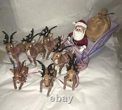Rudolph Island of Misfit Toys Santa's Sleigh and Reindeer Team 2002 Memory Lane