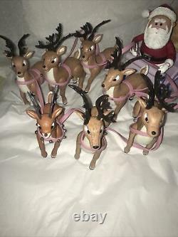 Rudolph Island of Misfit Toys Santa's Sleigh and Reindeer Team 2002 Memory Lane