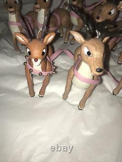 Rudolph Island of Misfit Toys Santa's Sleigh and Reindeer Team 2002 Memory Lane