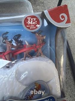Rudolph Santa's Sleigh Team With Music Set 50th Anniversary Tested Works New Rudolph Santa's Sleigh Team With Music Set 50th Anniversary Tested Works New