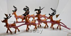 Rudolph Santa's Sleigh and Reindeer Team Playset 2004 Memory Lane Missing Santa