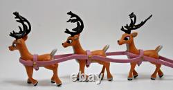 Rudolph Santa's Sleigh and Reindeer Team Playset 2004 Memory Lane Missing Santa