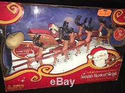 Rudolph The Red Nosed Reindeer Santa Sleigh SANTA'S MUSICAL SLEIGH NEW IN BOX