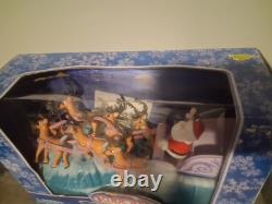 Rudolph The Red Nosed Reindeer Santa's Sleigh Reindeer Team Figurine W-Stand Set