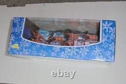 Rudolph The Red Nosed Reindeer Santa's Sleigh Reindeer Team Figurine W-Stand Set