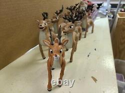 Rudolph the Red Nose Reindeer Santa's Sleigh and Reindeer Team no box