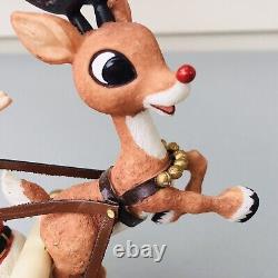 Rudolph the Red Nosed Reindeer Island Misfit Toys Santa's Sleigh Deluxe Figurine