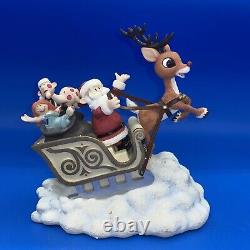 Rudolph the Red Nosed Reindeer Rudolph and Santa's Sleigh Deluxe Figurine