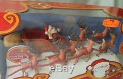 Rudolph the Red Nosed Reindeer Santa Musical Sleigh Display Stand Play Set 2009