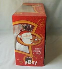 Rudolph the Red Nosed Reindeer Santa Musical Sleigh Display Stand Play Set 2009