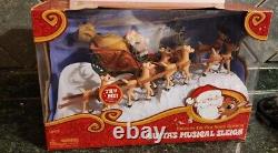 Rudolph the Red Nosed Reindeer Santa's Music Sleigh Red Variant Rare w Box Works