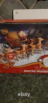 Rudolph the Red Nosed Reindeer Santa's Music Sleigh Red Variant Rare w Box Works