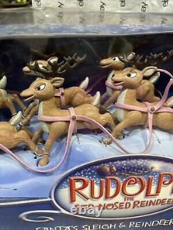 Rudolph the Red Nosed Reindeer Santa's Sleigh and Reindeer Team Memory Lane New