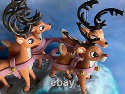 Rudolph the Red Nosed Reindeer Santa's Sleigh and Reindeer Team with BAG
