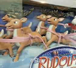 Rudolph the red nosed reindeer Santa, sleigh and reindeer team by Memory Lane